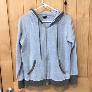 Champion Light Blue and Gray Full Zip Sweatshirt